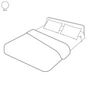 Housse de couette uni blanc en percale 140x200 - Tradilinge