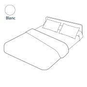 Housse de couette uni blanc satin de coton 140x200 - Tradilinge