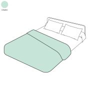 Housse de couette uni céladon en percale 140x200 - Tradilinge