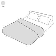 Housse de couette uni galet en coton 240x220 - Tradilinge