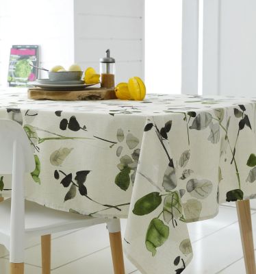 Nappe Frêne coton motifs végétaux imprimés 160x250 - Tradilinge
