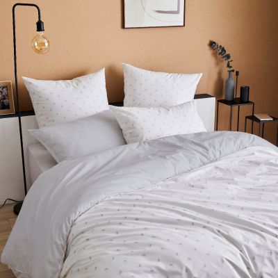 Parure Alex percale coloris nuage HC240x220+2TO65x65 - Tradilinge