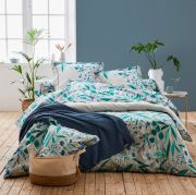 Parure de lit Frida Emeraude en satin de coton HC~140x200+1TO - Tradilinge