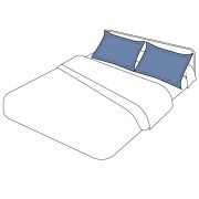 Taie d'oreiller Authentique Indigo coton Bio 50x70 - Tradilinge