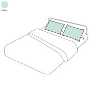 Taie d'oreiller uni céladon en percale 50x70 - Tradilinge