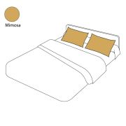 Taie d'oreiller uni mimosa satin de coton 50x70 - Tradilinge