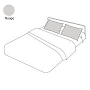 Taie d'oreiller uni nuage en percale 50x70 - Tradilinge