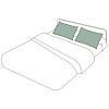 Taie d'oreiller uni sauge en percale 50x70