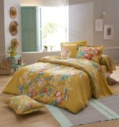Tradilinge ~ Taie de traversin Kimono Coton Motifs Oiseaux//Fleurs 43x140