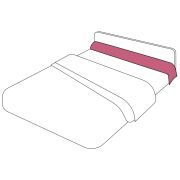 Taie de traversin coton uni coloris magenta 43x240 - Tradilinge