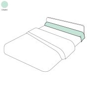 Taie de traversin uni Céladon percale 43x240 - Tradilinge