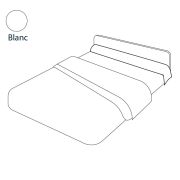 Taie de traversin uni blanc satin de coton 43x140 - Tradilinge