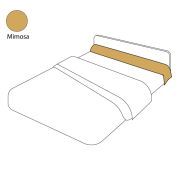 Taie de traversin uni mimosa satin de coton 43x140 - Tradilinge