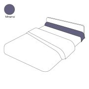 Taie de traversin uni minerai en percale 43x140 - Tradilinge