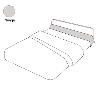 Taie de traversin uni nuage en percale 43x140 - Tradilinge