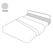 Tradilinge Taie de traversin Born/éo Percale Motifs Fleurs Fond Blanc 43x140