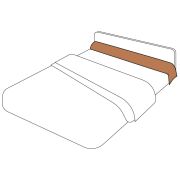 Taie de traversin uni percale coloris cognac 43x140 - Tradilinge