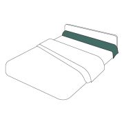 Taie de traversin uni percale coloris émeraude 43x140 - Tradilinge