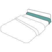 Taie de traversin uni percale coloris jade 43x190 - Tradilinge