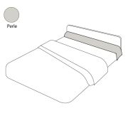 Taie de traversin uni perle satin de coton 43x140 - Tradilinge