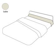 Taie de traversin uni sable satin de coton 43x140 - Tradilinge