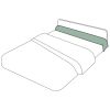 Taie de traversin uni sauge en percale 43x140