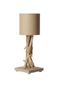 Lampe de chevet Fagot bois flotté/cordages taupe - Coc'art Créations