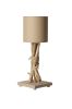 Lampe de chevet Fagot bois flotté/cordages taupe