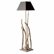 Lampe sur pied Esprit de Lagon en bois flotté base cendre - Coc'art Créations