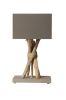 Lampe sur pied Fagot chanvre/bois flotté/cordages gris