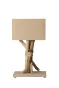 Lampe sur pied Fagot chanvre/bois flotté/cordages taupe - Coc'art Créations