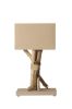 Lampe sur pied Fagot chanvre/bois flotté/cordages taupe