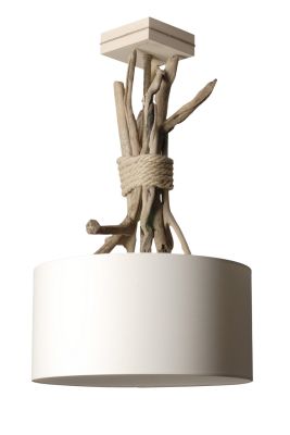 Suspension Esprit de Lagon en bois flotté base écume - Coc'art Créations