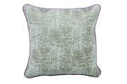 Coussin Chelsea tissu motif passepoil rose 45x45 - Autrement dit