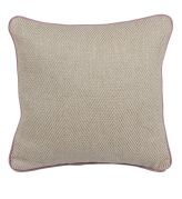 Coussin Esquisse motif chevron passepoil rose 45x45 - Autrement dit