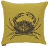 Coussin Zénith recto crabe & envers uni anthracite 45x45