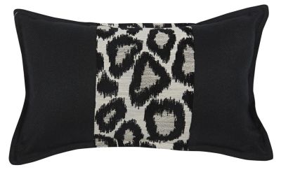 Coussin chevron noir et motifs léopard Facet 45x30 - Autrement dit