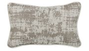 Coussin motifs effet usés passepoil crème Faucigny 45x30 - Autrement dit
