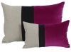 Article associé : Coussin velours fuchsia et noir et lin naturel Farandole