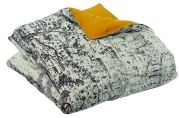Edredon Intégral 1 face moutarde & 1 face motif 90x130 - Autrement dit