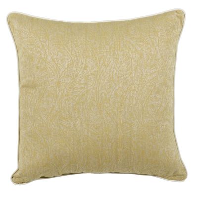 Housse de coussin motif tilleul passepoil blanc 65x65 - Autrement dit