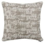 Housse de coussin motifs effet usés passepoil crème Faucigny 65x65 - Autrement dit