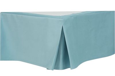 Parementage de sommier uni turquoise plis Dior Faubourg 90x190 - Autrement dit