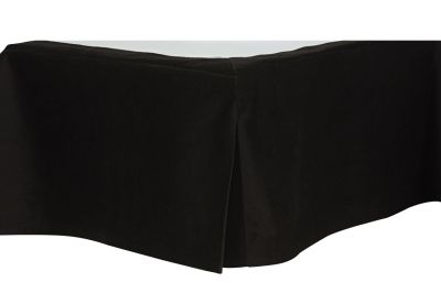 Parementage de sommier velours noir plis Dior Fusain 180x200 - Autrement dit