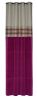 Rideau velours fuchsia et lin naturel Farandole 140x270