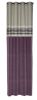 Rideau velours parme et lin naturel Farandole 140x270
